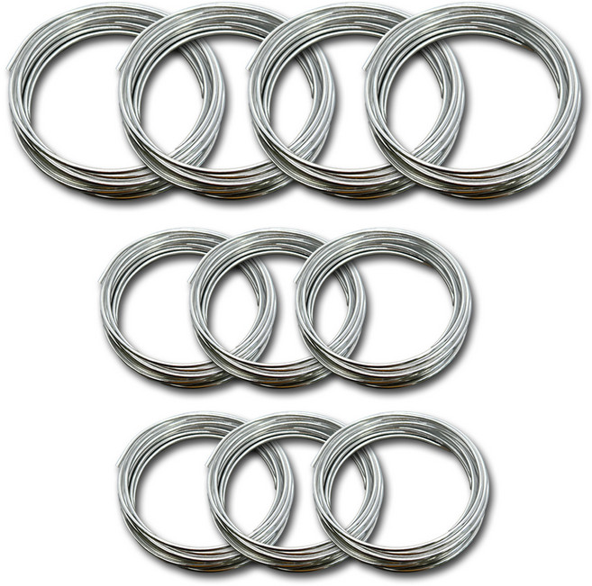 마다꾸미 비즈 공예 DIY 만들기 재료 철사 3mm, 실버, 10개