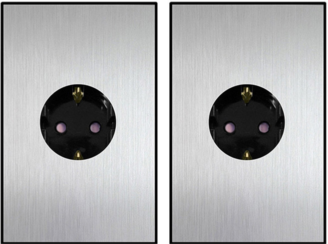 보에담 매입콘센트 1구 실버, 2개