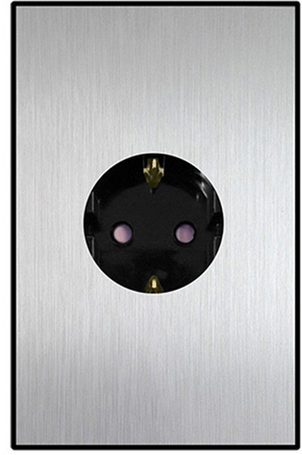 보에담 매입콘센트 1구 실버, 1개