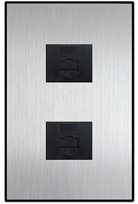 보에담 인터넷 통신 콘센트 8P 2구 실버, 1개