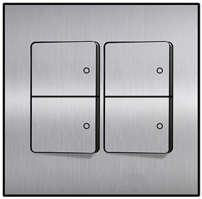 보에담 점프선 내장 스위치 4구 2개용 실버, 1개