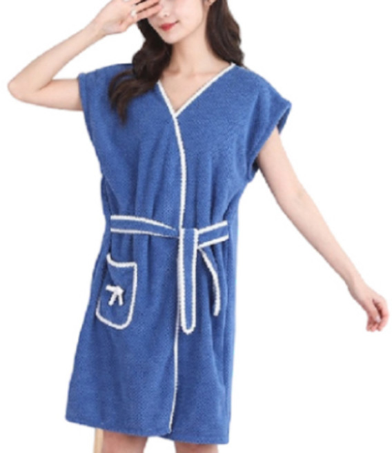 원이네 여성용 심플한 가운 면사, 네이비, 1개