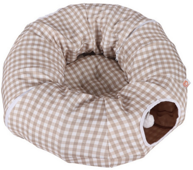 카무라라 고양이 원형 터널집, 크림 베이지, 1개