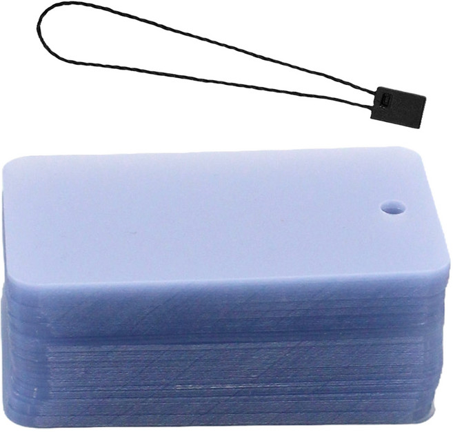 아이엔피 무지 PVC 사각택 행택 3.5 x 6.5 cm, 블랙(행택), 100개