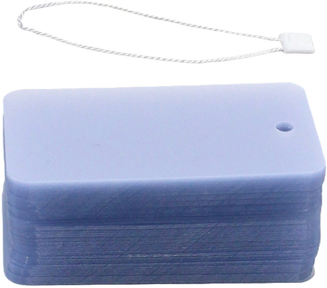 아이엔피 무지 PVC 사각택 행택 3.5 x 6.5 cm, 화이트(행택), 100개