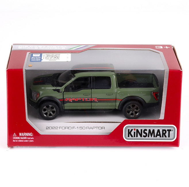 킨스마트 2022 포드 F150 랩터 프린팅 완구 KT5436F, 그린, 1개