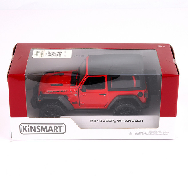 킨스마트 2018 지프 랭글러 하드탑 완구 KT5412B, 레드, 1개