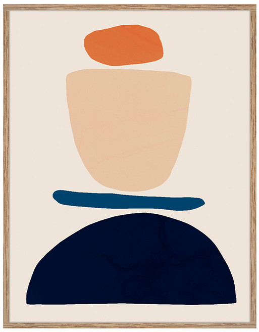 아트마트 추상화 일러스트 Fraction Stack 1 빅토리아 보르헤스, 알루미늄 우드