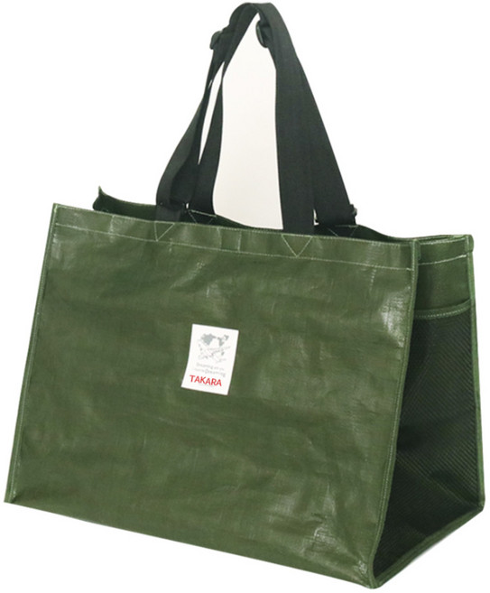 타카라 타포린 길이조절 빅쇼핑백 50 x 35 cm, 카키, 1개