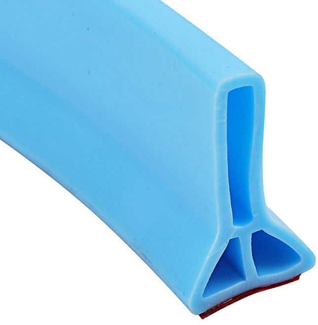 요롬코롬 실리콘 욕실 베란다 물막이 워터가드 높이 3cm x 길이 1M 블루, 1개