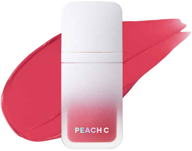 PEACH C 柔霧濾鏡唇釉, 6.5g, 1個, 01 零濾鏡蜜桃