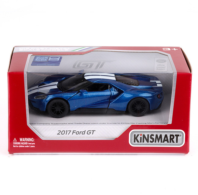 KiNSMART 2017 福特 GT 印花汽車可動玩具 KT5391F, 藍色, 1個