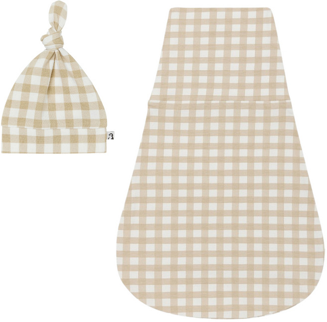 코니 신생아용 밤부 속싸개 스와들 파우치 + 모자 세트