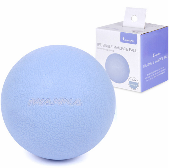아이워너 TPE 싱글 마사지 볼, 스카이웨이블루, 1개