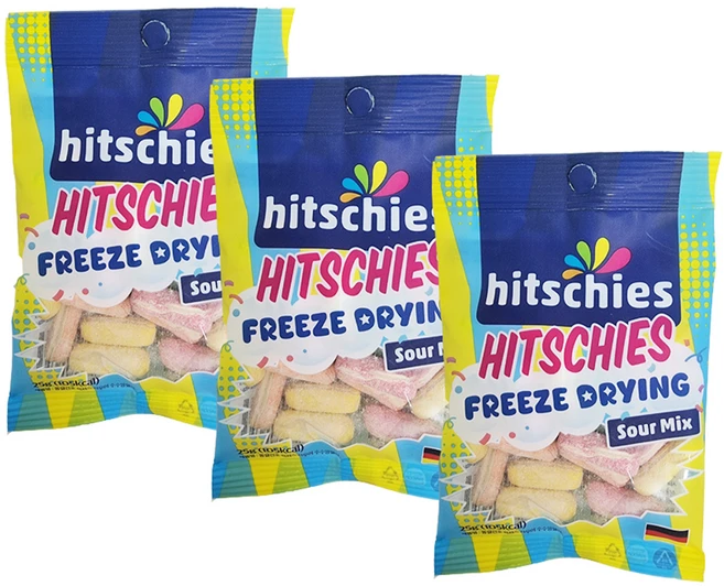 히치스 동결건조 사우어 수수깡젤리, 3개, 25g - 쿠팡