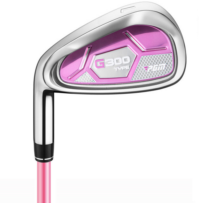 PGM Golf 女用高爾夫左手左打碳纖維7號鐵桿 粉紅色 G300, 30度, L