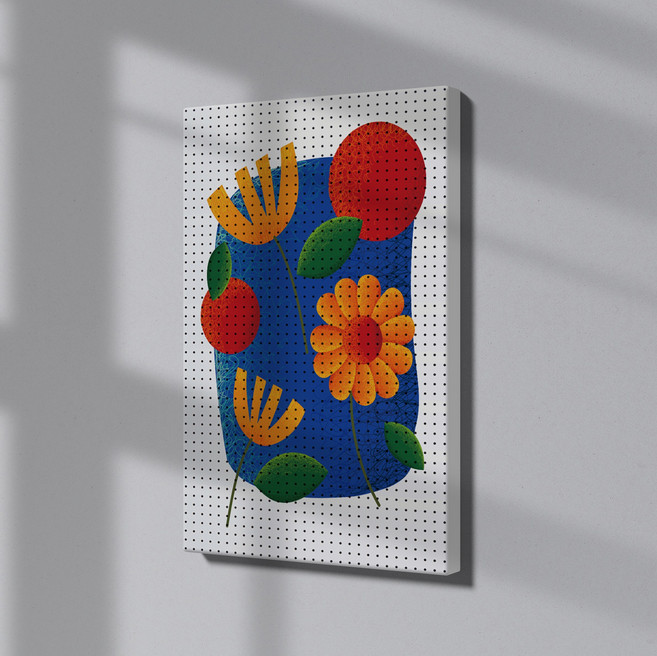 타공판닷컴 UV프린팅타공판 꽃 인테리어용품 800 x 1200 mm, 혼합색상, 1개