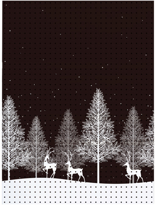 타공판닷컴 UV프린팅 겨울숲 인테리어 타공판 600 x 800, 혼합색상, 1세트