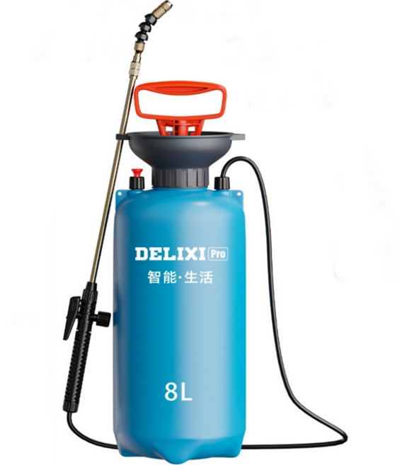 DELIXI 농약 분무기 강력 살충제 스테인레스노즐 스프레이 물뿌리기 8L, 혼합색상, 1개