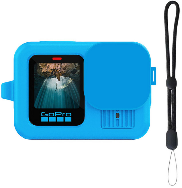 스페이스쉴드 고프로 히어로13 블랙 호환 실리콘 보호 케이스, 1개, 블루