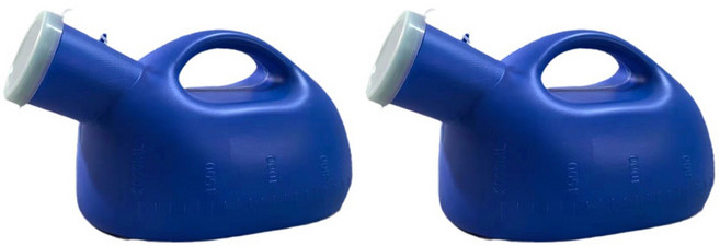 조인메이드 남성용 간이 휴대용 소변통, 블루, 2개