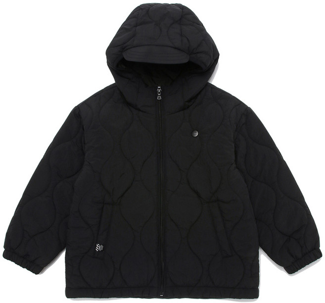 알로봇 아동용 후드 경랑패딩 오버핏 점퍼