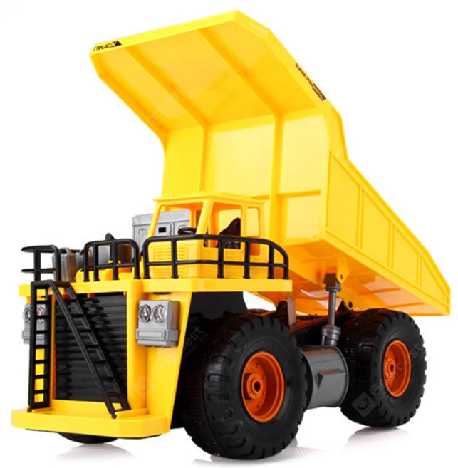 프루그 중장비 덤프트럭 RC카, 옐로우, 1개