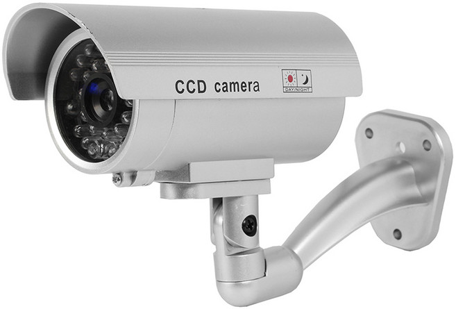 Tree LED 아이존 S9 안전 방범용 모형 감시카메라 실내외겸용 그레이, 1개