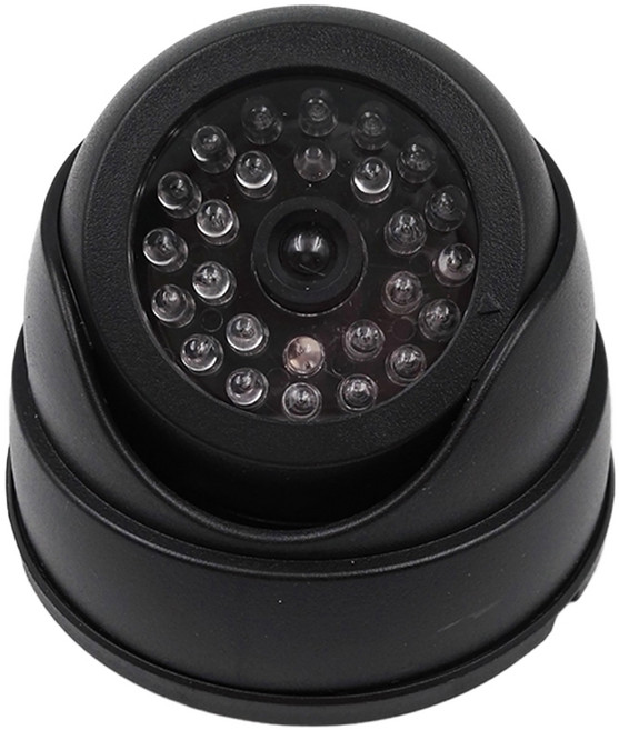 도매토피아 원형 안전 방범용 모형 감시카메라, 블랙, 1개