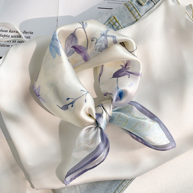 아뗄릭 실크100 퍼플라일락 스카프 선물세트 14676 + 쇼핑백