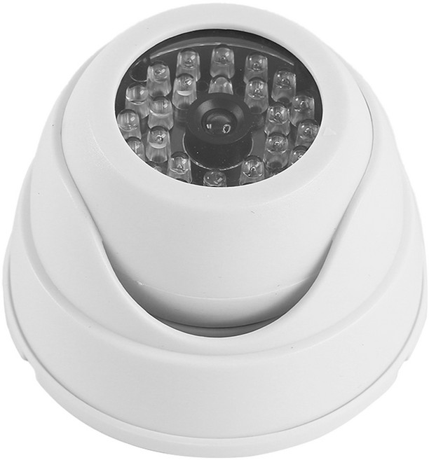 도매토피아 원형 안전 방범용 모형 감시카메라, 화이트, 1개