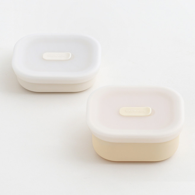 탁가온 유아용 123 실리콘 밥볼 세트, 아이보리(밥볼), 옐로우(국볼), 1세트, 밥볼 + 국볼 + 밥국볼 뚜껑 2p