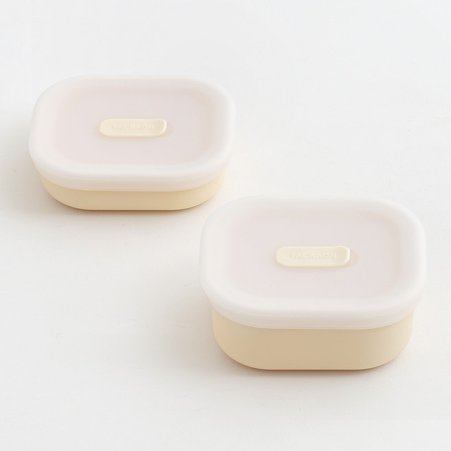 탁가온 유아용 123 실리콘 밥볼 세트, 옐로우(밥볼), 옐로우(국볼), 1세트, 밥볼 + 국볼 + 밥국볼 뚜껑 2p