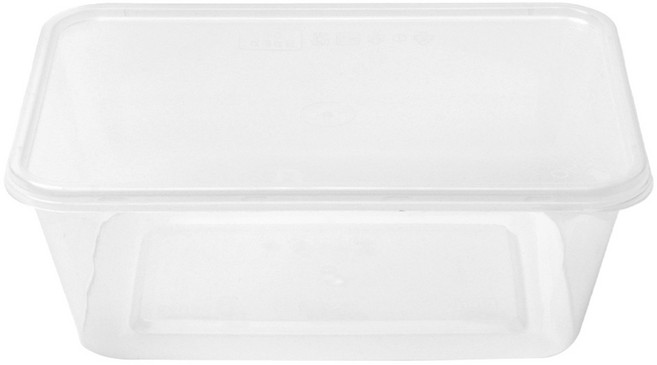 해피팩 PP 투명 탕 찌개 사각 사출용기 세트 B900, 50세트