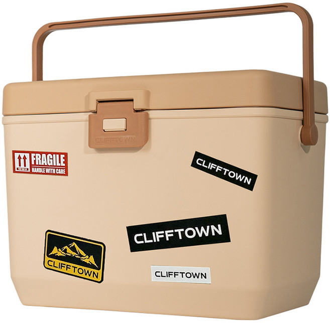 클리프타운 테이블 아이스박스, 샌드브라운, 14L