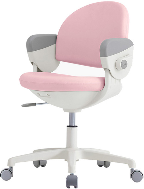 생활지음 루다 회전형 중심봉 일반바퀴 어린이 의자, 핑크