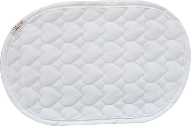 아이레빗 유아 양면 땀패드 아기 배게 고정끈 있음, 하트 듀라론, 1개