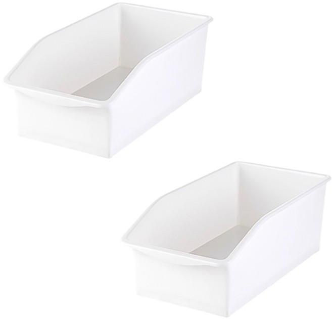 블럭마트 주방 다용도 보관바구니 대형, 화이트, 2개