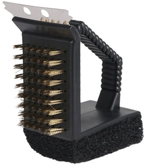 올라운더 캠핑 그릴 청소 브러쉬, 블랙, 1개