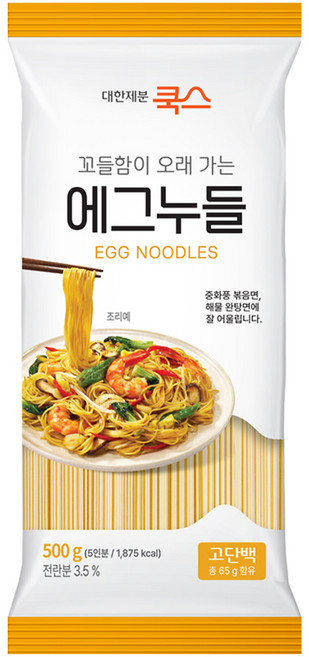 대한제분쿡스 에그누들, 500g, 1개