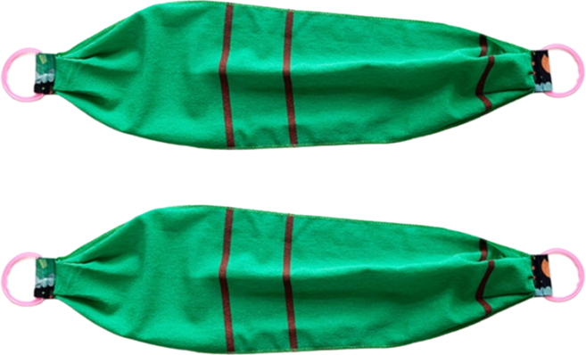 특대형 와이드 스트라이프 때타올, 그린, 1개입, 2개