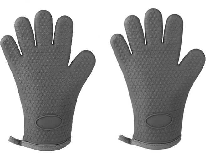 솔브리빙 실리콘 주방용 내열장갑, 그레이, 1개