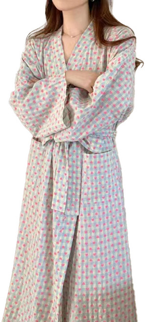 원이네 하트 디자인 샤워 가운 2XL, 혼합색상, 1개