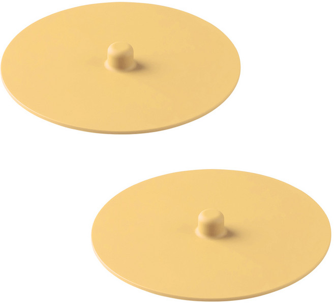 플라이토 국산 실리콘 펌킨 컵뚜껑, 머스타드, 2개