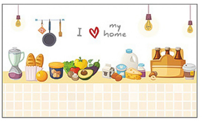 블럭마트 주방 방수 타일 벽 스티커 type2, 1개