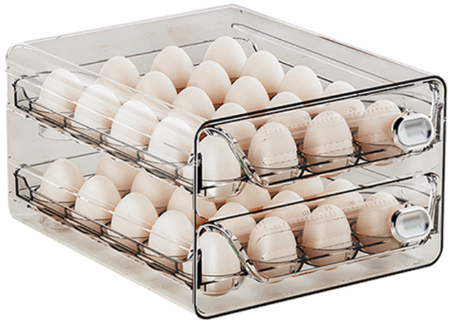 블럭마트 서랍형 계란 보관함 더블 40구, 1개