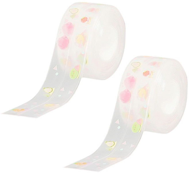 블럭마트 투명 디자인 테이프 type4, 2개