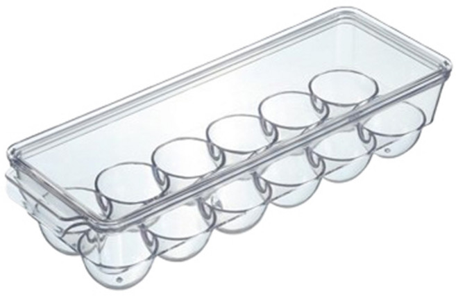 블럭마트 뚜껑있는 냉장고 밀봉 계란 보관함 12구, 1개