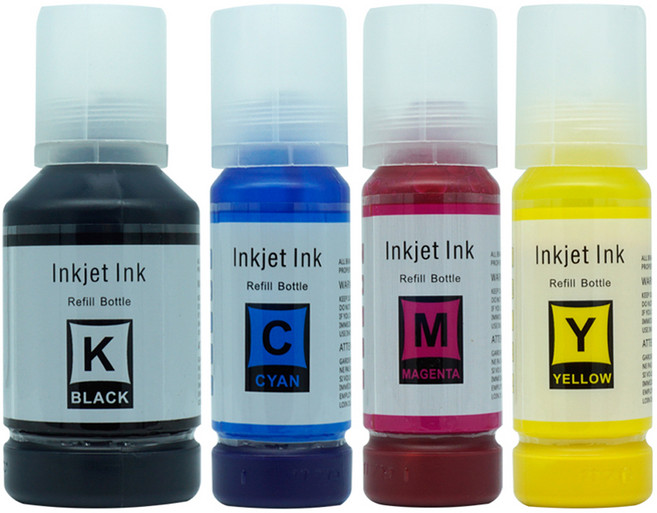 탑젯 엡손 008 T06G 호환 무한 리필 잉크 4종 세트, 검정, 파랑, 빨강, 노랑, 1세트