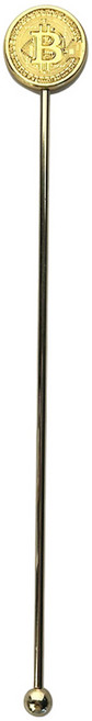 벨르디자인 비트 코인 머들러, 골드, 1개